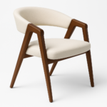 كرسي كافيه مودرن خشب بمقعد مبطن للمطاعم والمقاهي