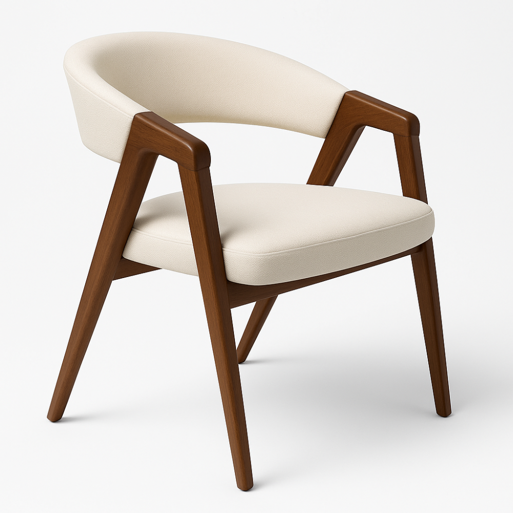 كرسي كافيه مودرن خشب كرسي كافيه مودرن خشب بمقعد مبطن للمطاعم والمقاهي - الصورة 1