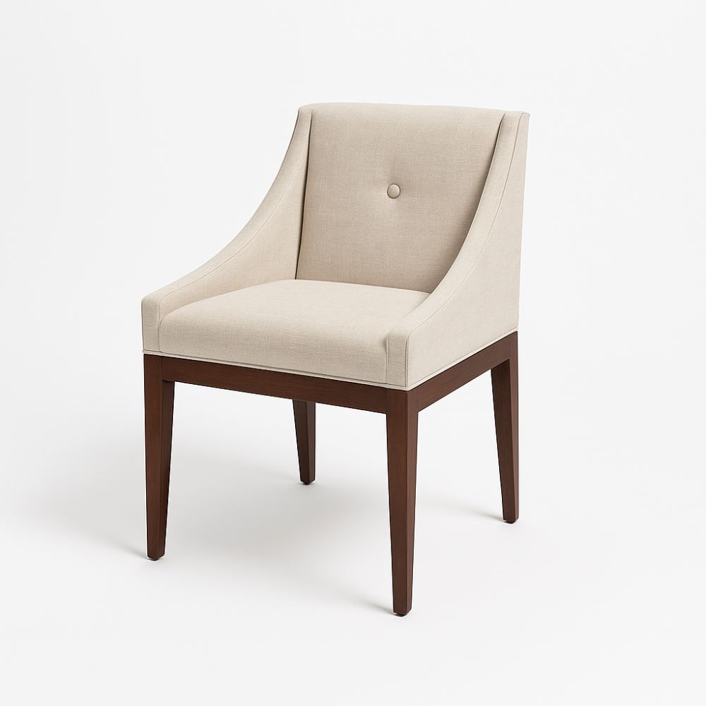 كرسي كافيه بتصميم عصري بقاعدة خشبية للمطاعم والمقاهي كرسي كافيه بتصميم عصري بقاعدة خشبية - الصورة 1